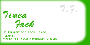 timea fack business card